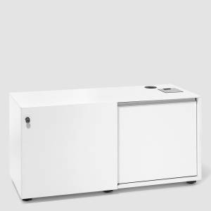 Büroschränke Holz weiß Büroschrank abschließbar Schiebetürschrank Bene KT Sideboard