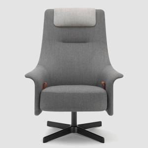 Loungesessel grau Sessel drehbar Bene PORTS Active Chair