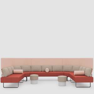 Modulare Sitzelemente Modulare Sofas Lounge Loungesofa rot Sofa Bene Settle