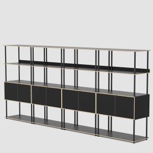 Büroschränke modular Büromöbel schwarz Schränke Module, Bene, Studio Regalsystem