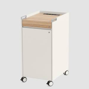 Desksharing-Caddys weiss Caddy Büro Bene T-Caddy