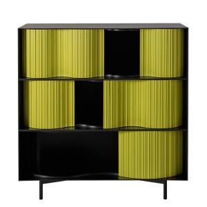 Sideboard schwarz Rollregal grün Rollregale Büro Wogg 76