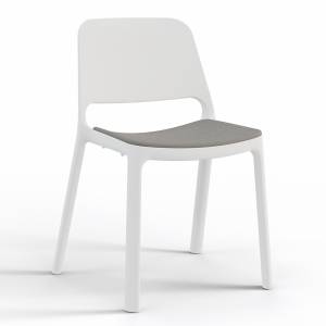 Besucherstuhl Kunststoff Besucherstühle weiss Stuhl Cafeteria Viasit Sounio Outdoor-Stuhl