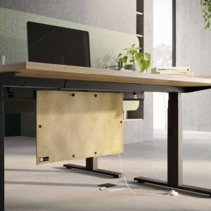 Heizmatte beige Infrarot Technologie FM Büromöbel Infrarot Schreibtisch-Heizung