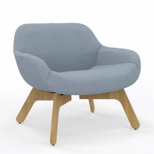 Loungesessel grau Sessel Lounge Holz Viasit Calyx Lounge