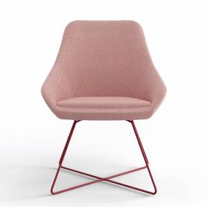 Loungestuhl rosa Besucherstuhl Lounge Stuhl Loungesessel Viasit Calyx