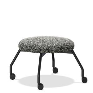 Polsterhocker mit Rollen Hocker grau Lounge König + Neurath NET.WORK.PLACE WAVE