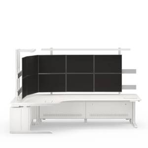 Sitz-Steh-Tisch Leitstelle Leitstandbereich Control Room Leuwico Leitstand XT PLUS