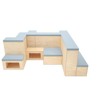 modulare Sitzelemente Lounge Module Holz Connection Platforms Additions