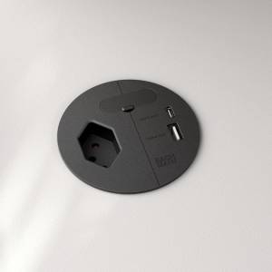 Elektro-Steckdosen schwarz  IT/EDV-Dosen USB Bachmann LOOP IN CHARGE