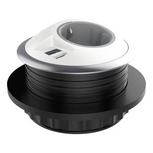 Elektro-Steckdosen IT/EDV-Dosen weiss Dataflex 26.200 Power PixelTUF Schuko USB AC 25W - 200