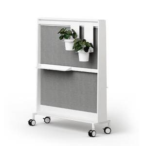 Mobile Trennwände Moderationstafel weiss Magnetwand fahrbar Büro Leuwico