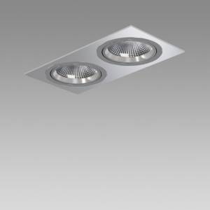 Einbau-Richtstrahler Deckenleuchten alu gebrüstet LED Deckenlampe Regent Novo 2 Square