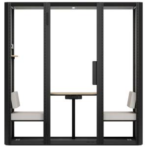 Abgeschirmte Raumelemente abgeschirmte Konferenzplätze Glas MUTE Design Akustik Meetingpod Jetson L2