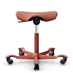 Ergonomischer Bürostuhl höhenverstellbarer Schreibtischhocker ergonomisch Hocker auf Rollen rot Flokk HÅG Capisco Puls