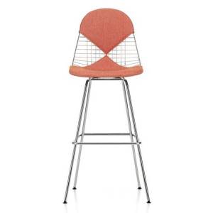 Barstuhl rot Barhocker Stahldrat Vitra Wire Stool