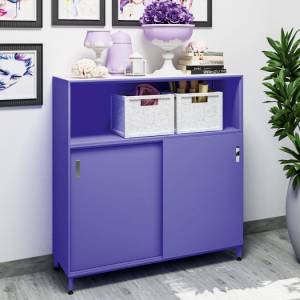 Büroschrank Schiebetürschrank Büroschränke Büromöbel Schiebetürschränke violett Mauser xitan.s Schiebetüren- & Querrollladenschrank