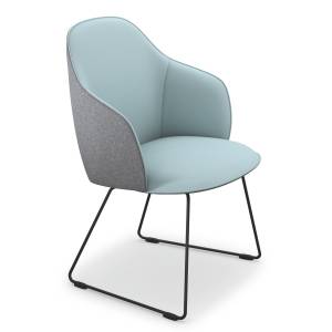 Besucherstuhl blau Besucherstühle vollgepolstert Stuhl Cafeteria Stühle Sedus se:cafe soft chair