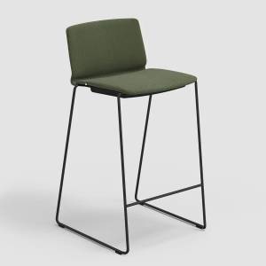 Barhocker grün Barstuhl stapelbar Barstühle Bene B_Wave Barstool medium