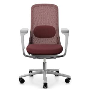 Hag Bürostuhl ergonomischer Bürodrehstuhl exklusiv Büro Drehstuhl Burgundy Drehstühle Netzgewebe Flokk, HÅG SoFi mesh