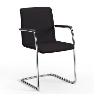 Freischwinger Büro Besucherstuhl schwarz Besucherstühle Konferenzstuhl Brunner Hero Plus
