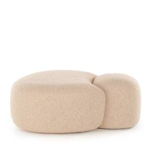 Sitzinsel beige Polsterhocker Lounge Sitzmöbel Kartell Aaland pouf