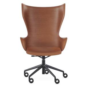 Drehsessel braun Sessel mit Rollen Kartell K/WOOD
