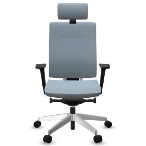 Chefstuhl Light blue Drehstuhl mit Kopfstützte Büro Drehstühle mit Armlehnen Bürodrehstuhl profim, Xenon - Drehsessel