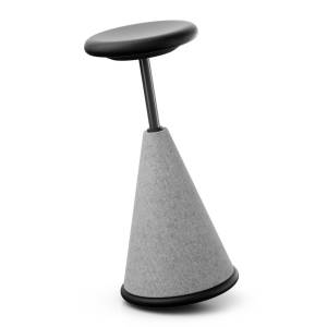 Gesundheitsstühle Light Grey Melange Stehhilfe Hocker Flokk giroflex 10