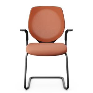 Freischwinger terracotta Konferenzstühle Besucherstühle Giroflex 353 Besucherstuhl