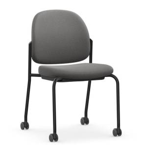 Besucherstuhl grau Besucherstühle mit Rollen Cafeteria Stuhl Konferenstuhl Büro Interstuhl HEJis03