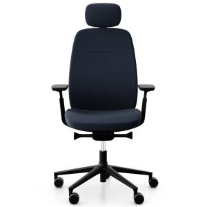 Büro Drehstuhl warm blue Drehstühle mit Armlehnen Bürostuhl Flokk Profim Pace
mit Kopfstütze