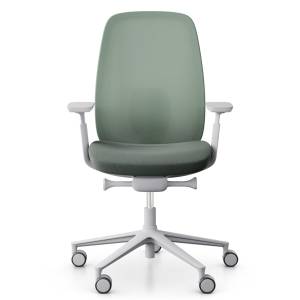 Büro Drehstuhl light mint-grey Drehstühle mit Armlehnen Bürostuhl Netzgewebe Flokk Profim Pace