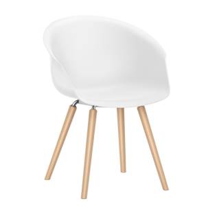 Loungesessel Holz Lounge weiss Sessel Cafeteria Stuhl Besucherstuhl Interstuhl SHUFFLEis1 Clubsessel