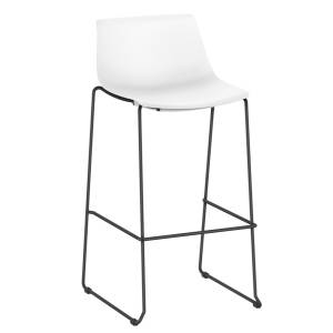 Barstuhl weiss Barstühle Kufengestell Interstuhl SHUFFLEis1 Barhocker