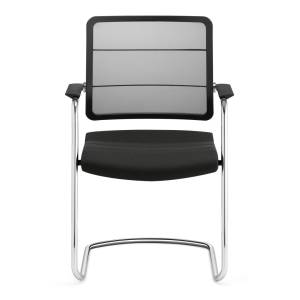 Freischwinger Besucherstühle schwarz Konferenzstühle Büro Interstuhl AirPad Besucherstuhl