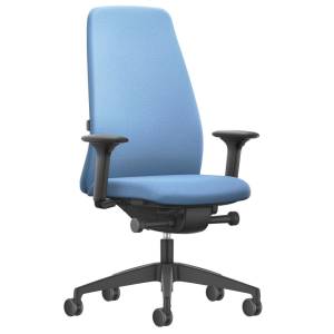 Ergonomischer Bürostuhl Stoffbezug Bürodrehstühle blau Büro Drehstuhl Interstuhl, NEW EVERYis1