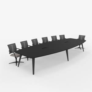 Konferenztisch Holz Konferenztische Büro Besprechungstisch schwarz Meetingtisch ZEMP SPIDER M2