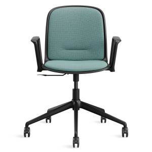 Drehstuhl türkis schwarz Bürodrehstuhl drehbar mit Rollen Drehstühle Konferenzstuhl mit Armlehnen Konferenzstühle Steelcase Cavatina