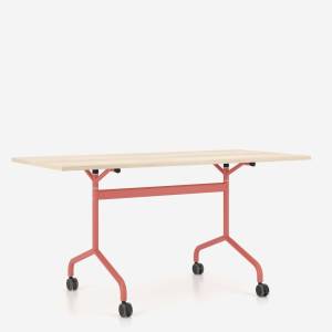 Design Klapptisch für Büro Schulungsraum Klapptische  fahrbar Schulungstisch rot Rolltisch Nowy Styl Flib
