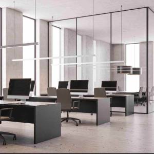 Glas Trennwand akustik Verglasung TSW Kummer System- Wall 35