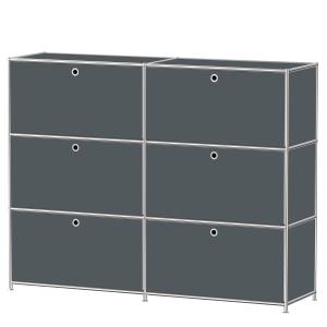 Modulare Büromöbelsysteme anthrazit Schrank modular Schränke Büro System4 Highboard