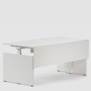 elektrisch höhenverstellbarer Schreibtisch Büro Schreibtische weiss Bürotisch Wangenfuss Bene Classic Lift