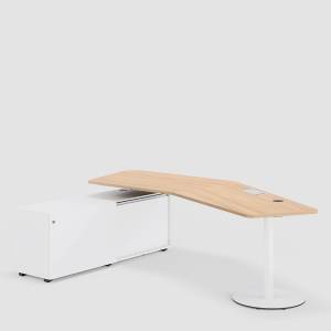 Massivholz Schreibtisch modern Büromöbel Schreibtische Holz Bene, Consult Pure