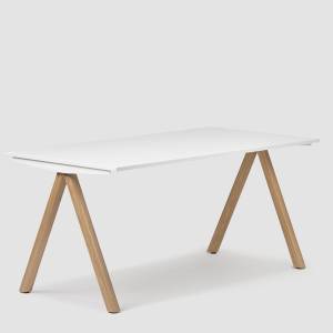 Schreibtisch weiss Schreibtische Holz Bürotisch Büro Bene DELTA PURE