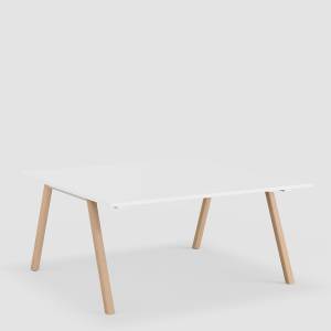 Team-Tisch Holz Büro Team-Tische weiss Bene Delta Workbench