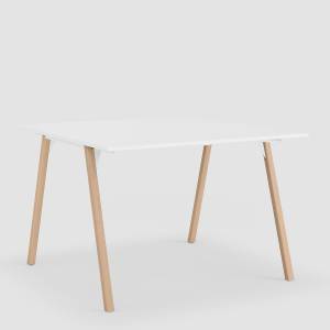 Stehtisch weiss Stehtische Konferenztisch weiss Büro Konferenztische Bene DELTA WORKBENCH HIGH by Bene
