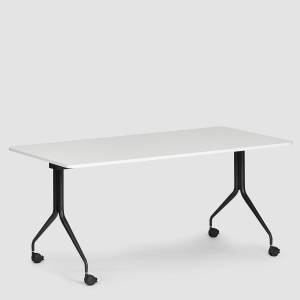 Klapptisch mit Rollen Klapptische fahrbar Rolltisch klappbar Büro Bene FLEX Schwenktisch slim