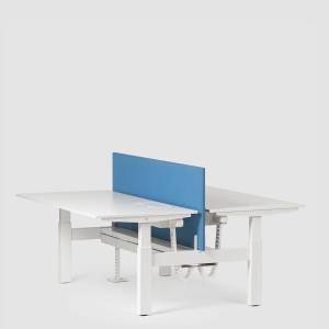 Höhenverstellbarer Schreibtisch elektrisch ergonomische Schreibtische für 2 Leute Bene LEVEL PURE TWIN
Doppelarbeitsplatz