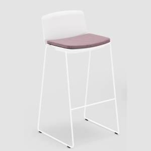 Barhocker weiss Barstuhl stapelbar Barstühle Bene B_Wave Barstool high